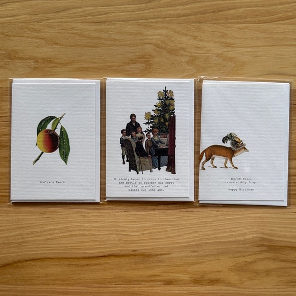 Tokyo Milk Other - Margot Elena - Tokyo Milk - Charming Themed Greeting Card Set x 3